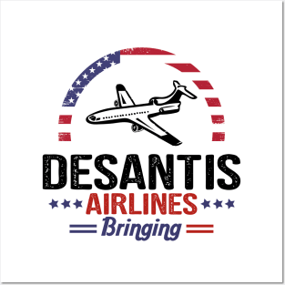 DeSantis Airlines Funny Political Meme Ron DeSantis Posters and Art